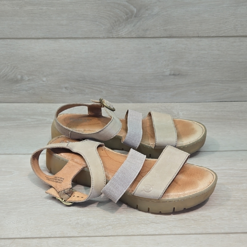 Born Women's Leather Strappy Sandals Shoes Sz 8.5